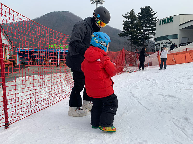 지산리조트 스노보드 어린이 강습
